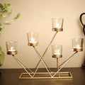 Unique Candle Holder with 5 Glass Cups – 1 Piece