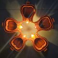 Leaf Design Water Sensor Diya Set (4 Pcs) – Smokeless LED Jal Deepak