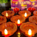 Water Sensor Diya – 4 Piece Box (Flameless/LED)