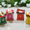 Tulsi Mitti Clay Diya with Wax (Terracotta) – Pack of 4 | Table Diya Set for Diwali & Pooja