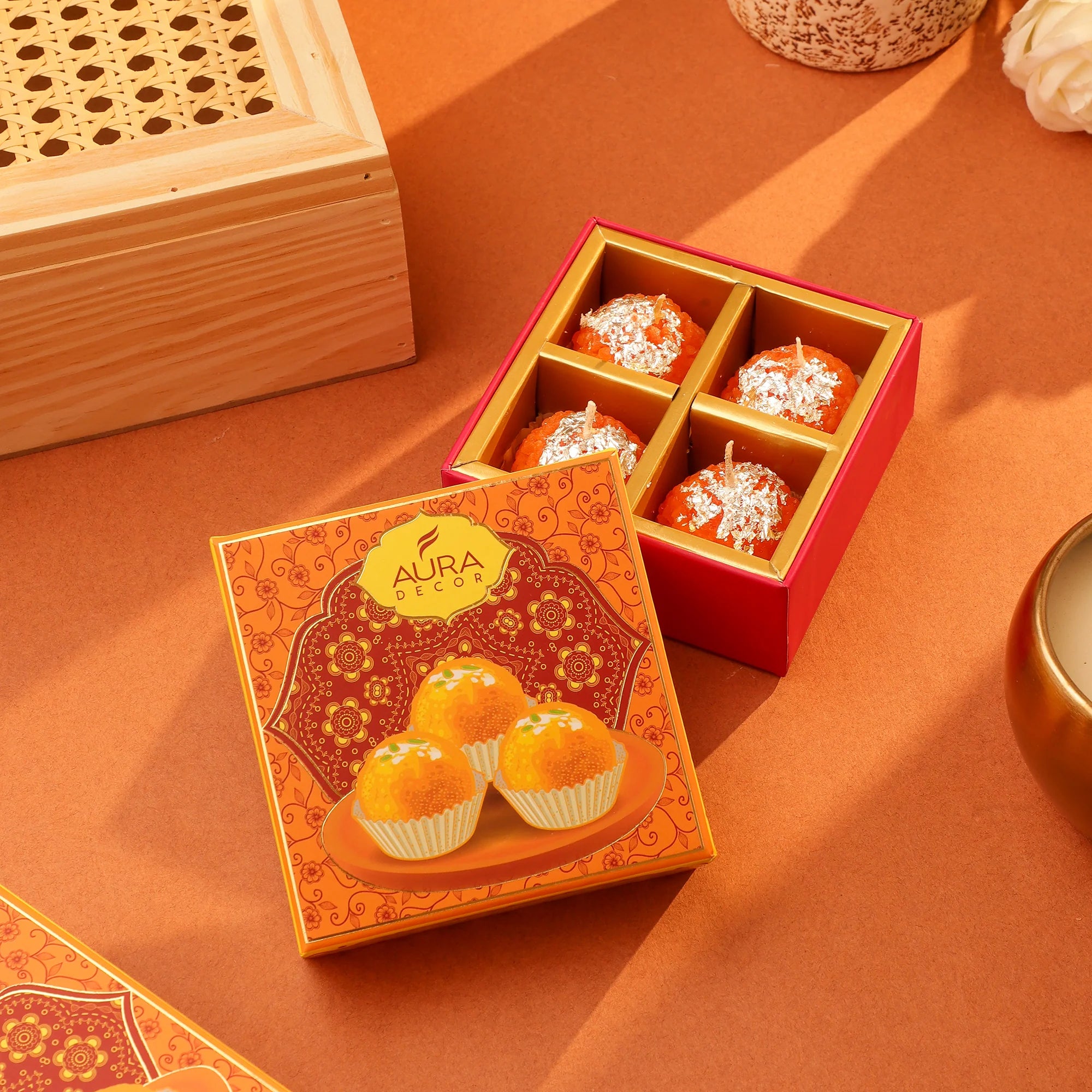 Festive Ladoo Candle Gift Set