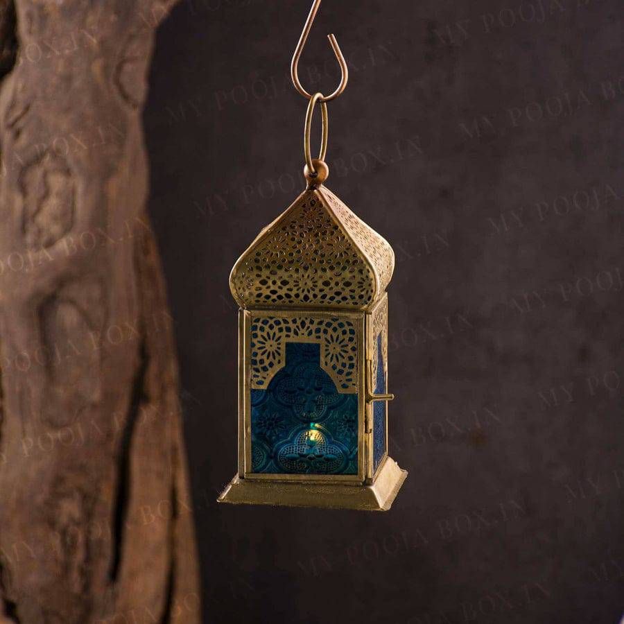 Metal Mandir Hanging Lantern – 22 CM (1 Piece)