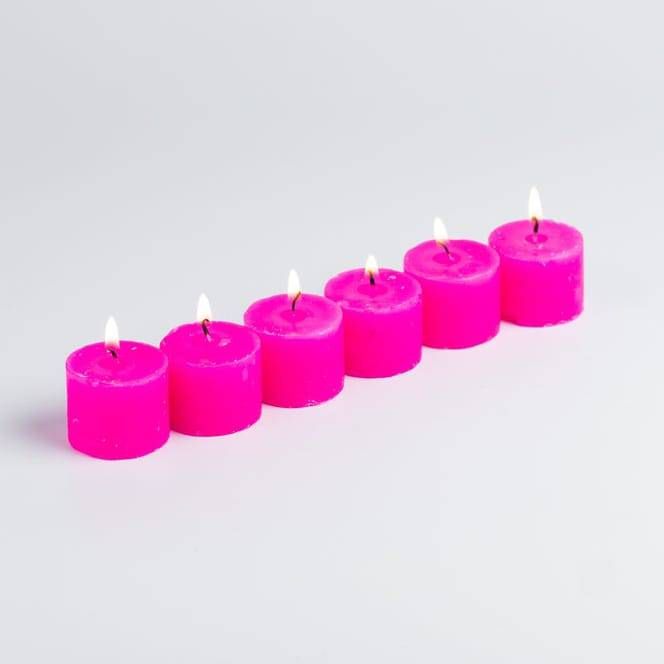 Rose Fragrance Votive Candle (Set Of 6)