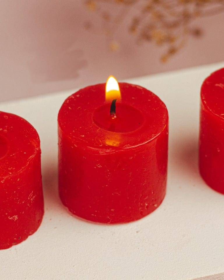 Raspberry Fragrance Votive Candle (Set Of 6)