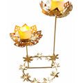 Big Size 2 Lotus Tea Light Holder (Height 18cm & 28cm)