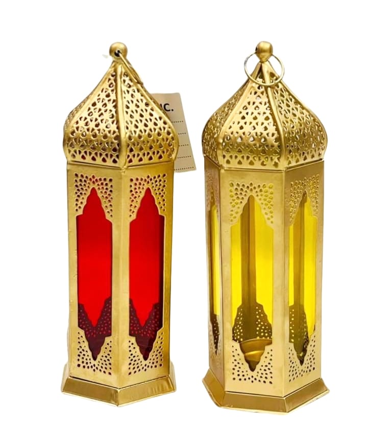 Big Size Mandir Lantern Multicolour – Set of 2