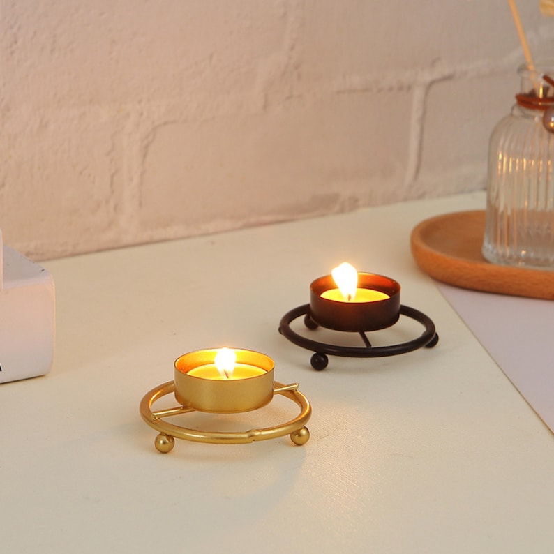 Golden Colour Mini Tea Light Holder – 1 Piece
