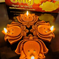 Lotus Water Sensor Diya – Set of 4 (Gift Box)