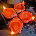 Shankh Design Water Sensor Diya – Set of 4 (Gift Box)