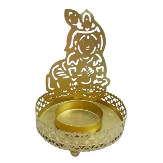 Krishna Shadow Tealight Candle Holder